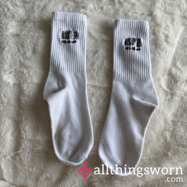 White Aspen Colorado Crew Socks