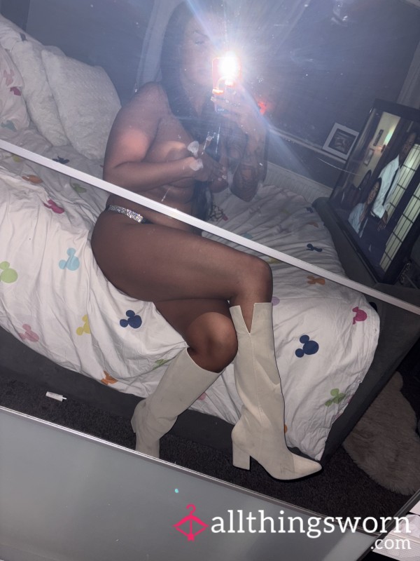 Well Worn White Boots