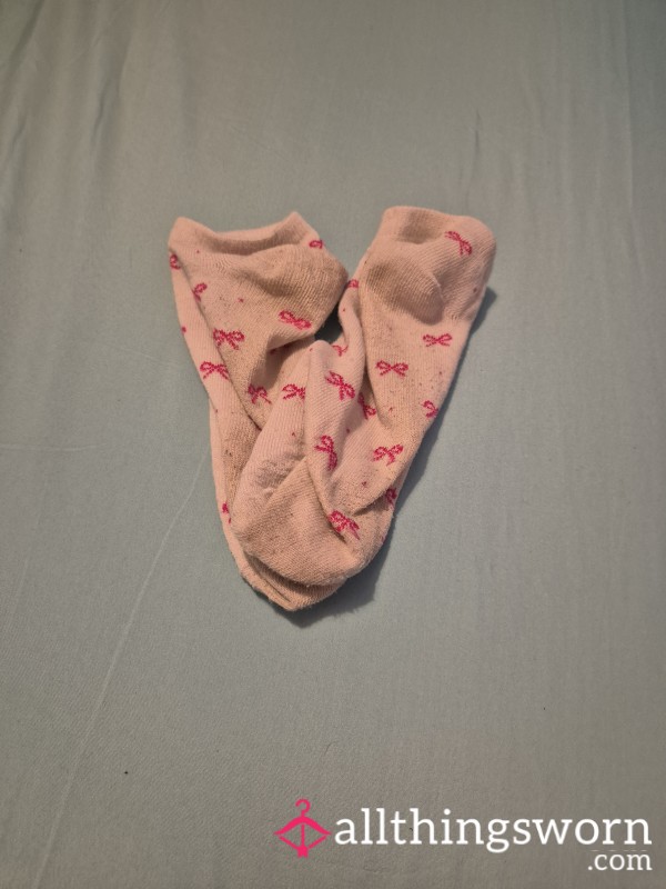 White Bow Socks