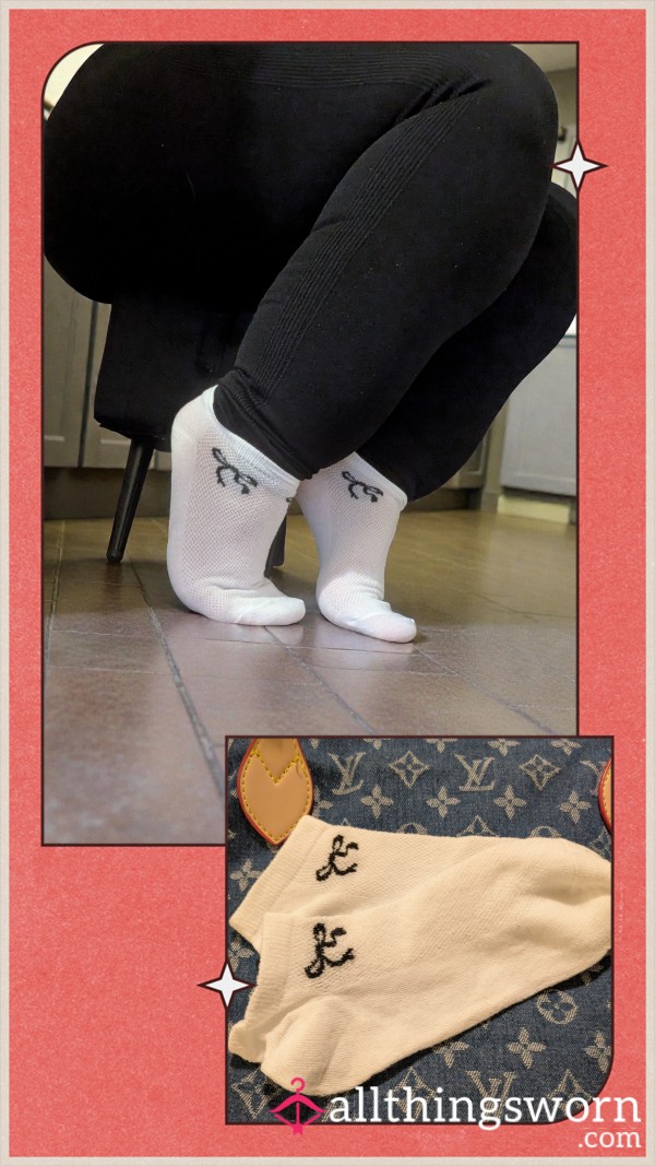 White Bow Trainer Socks 48hr Wear