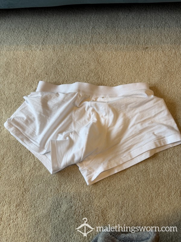 White Boxers, Size M, Used, Willy Smell