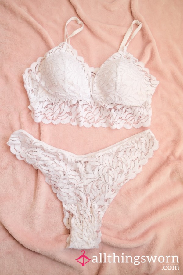 White Bra And Panties - 48hr Wear🤍