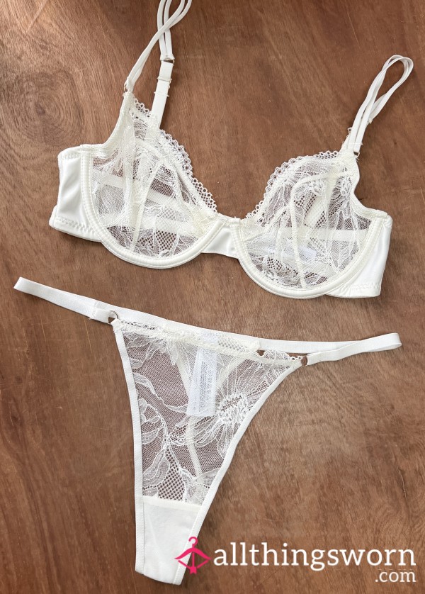 White Bra & Thong Set