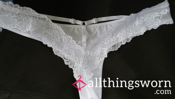 White Brazillian Cut Panties