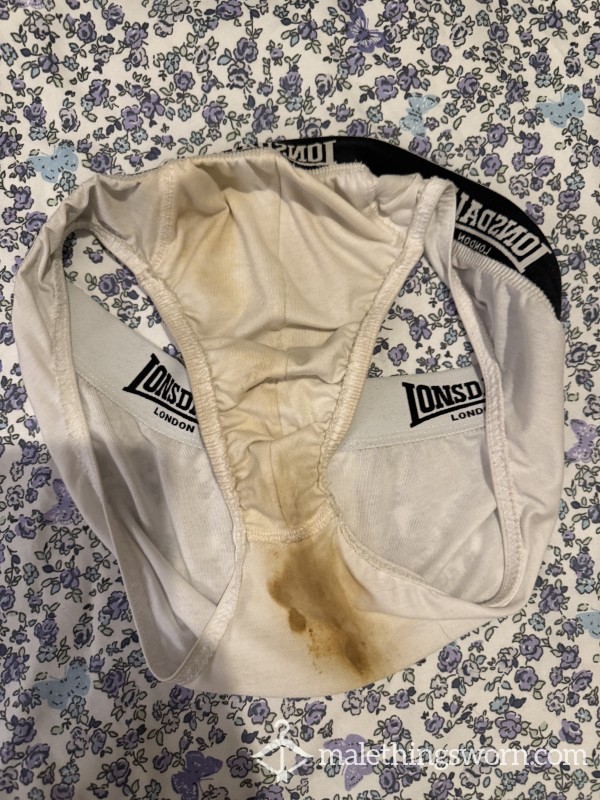 7 Day Worn White Briefs