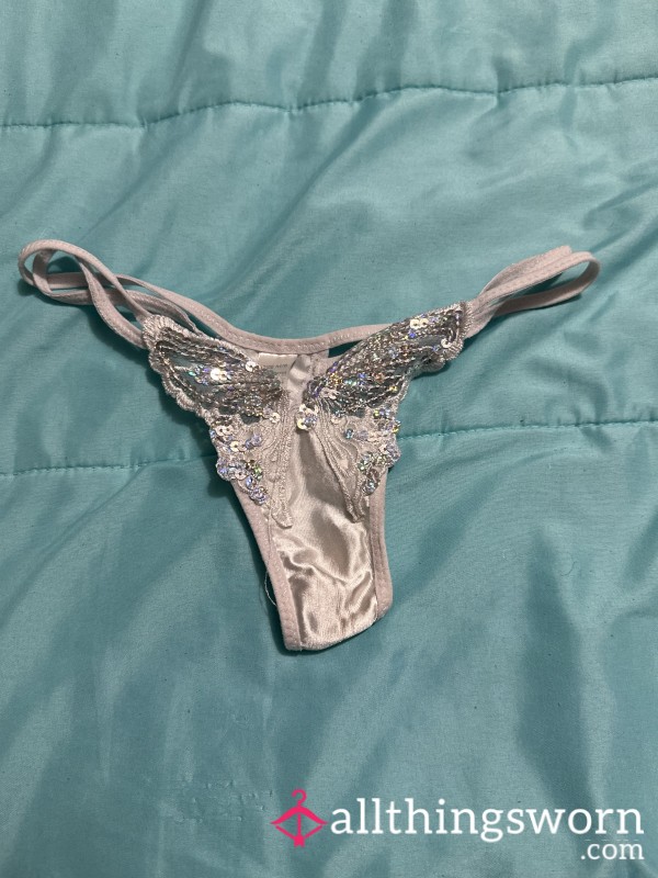 White Bu*terfly Sequence Thong