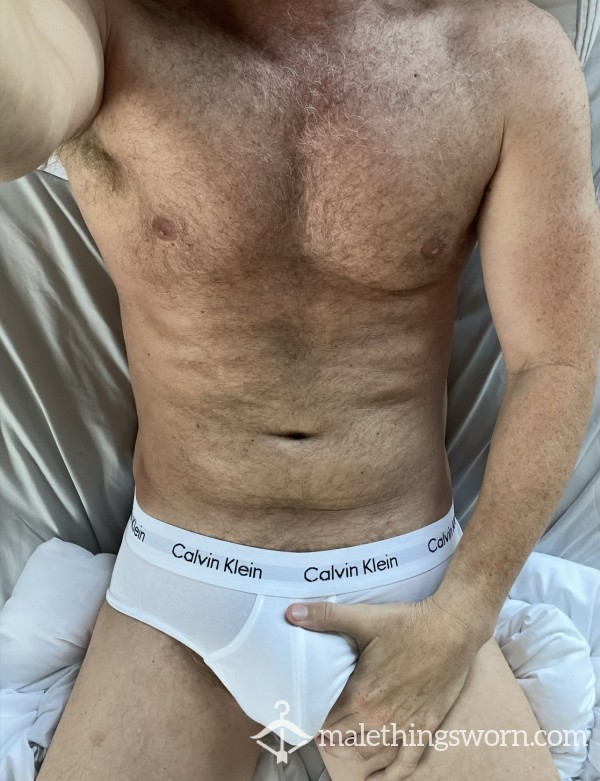 White Calvin Briefs
