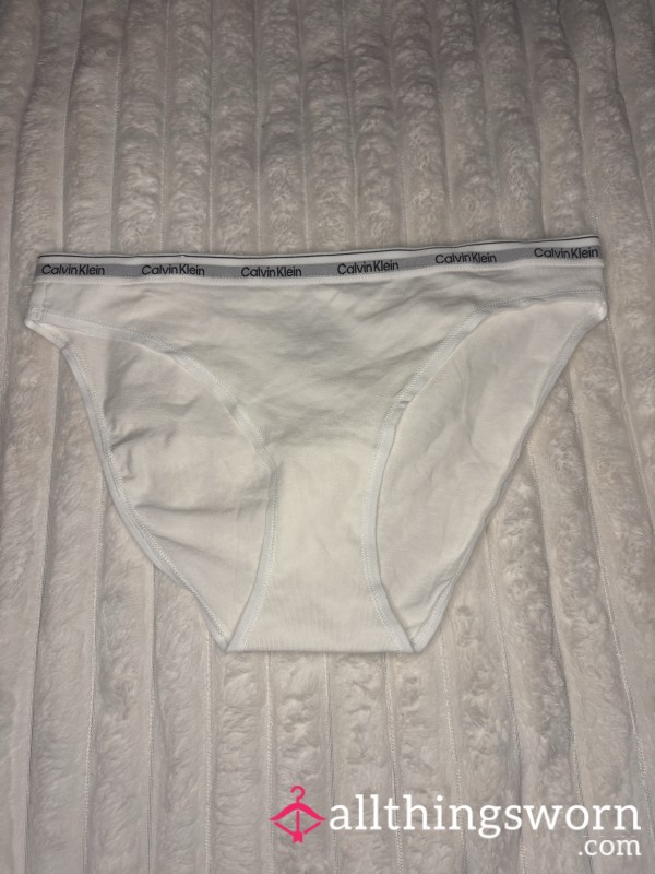 White Calvin Klein Bikini Panties