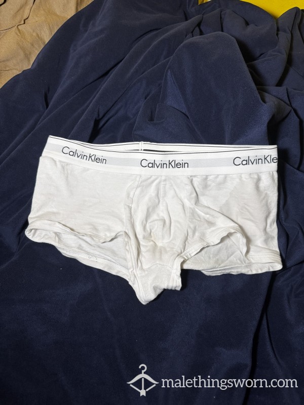 White Calvin Klein Boxer Briefs