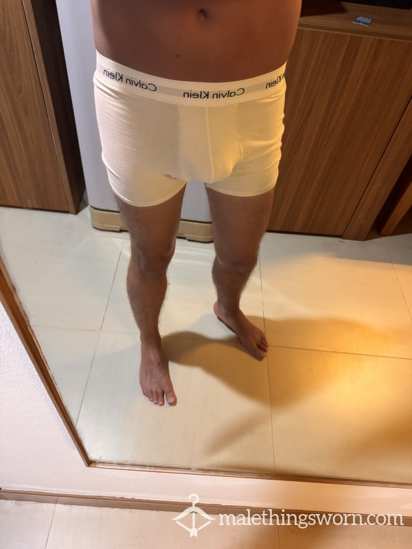White Calvin Klein Boxers