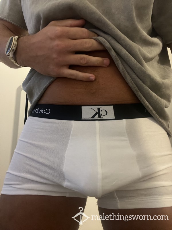 White Calvin Klein Boxers