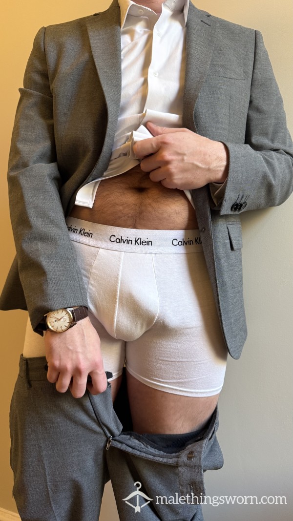White Calvin Klein Boxers
