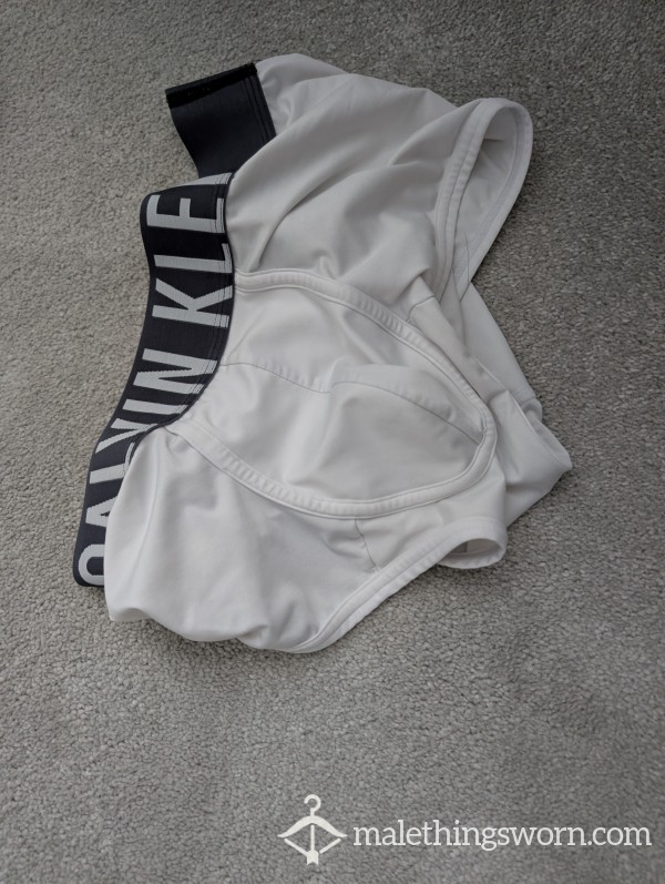 White Calvin Klein Boxers Sweaty And Worn