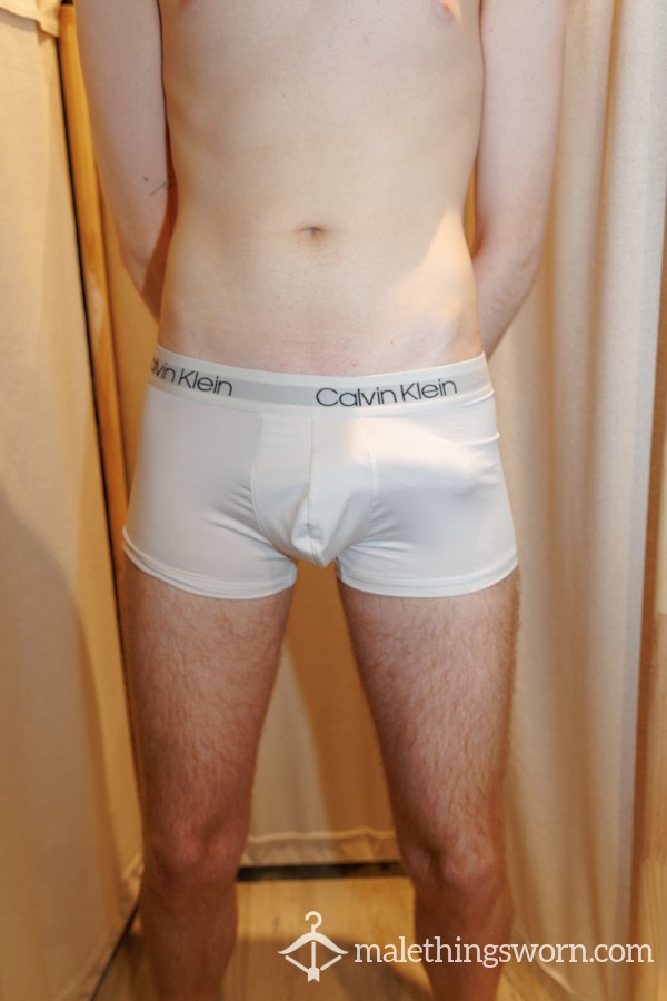 White Calvin Klein Microfibre Boxers