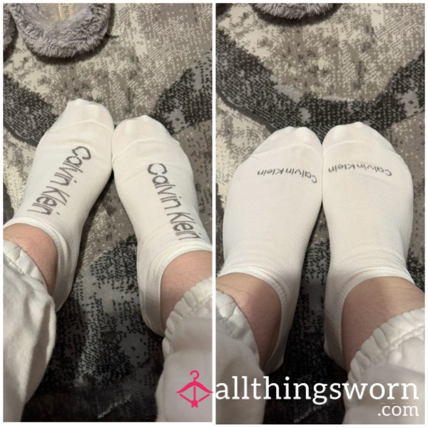 White Calvin Klein Trainer Socks 🧦