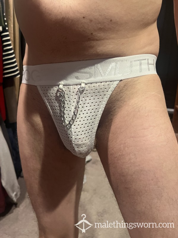 White Chain Thong
