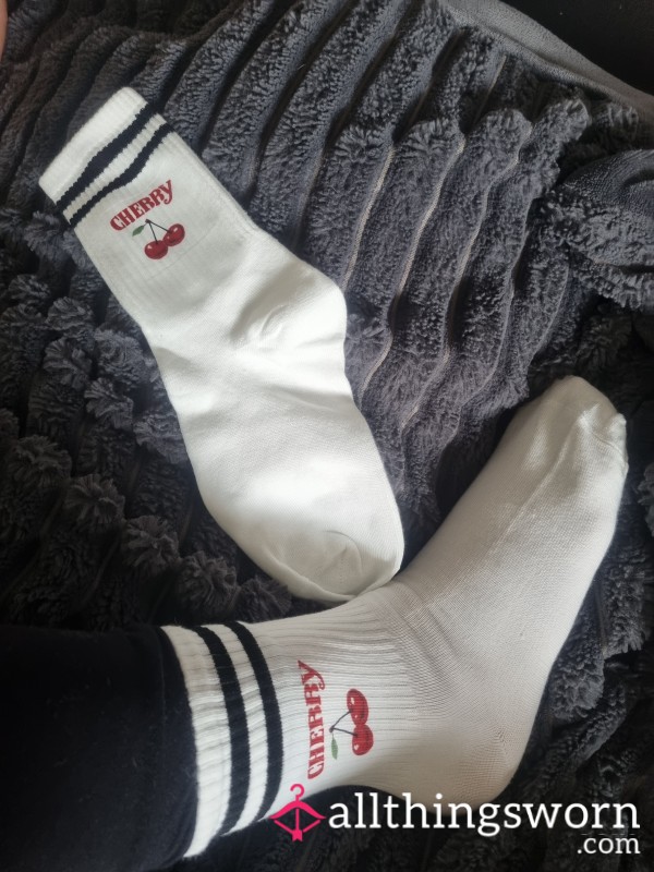 White Cherry Socks