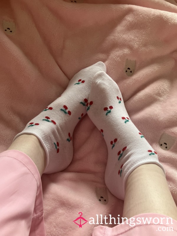 White Cherry Socks