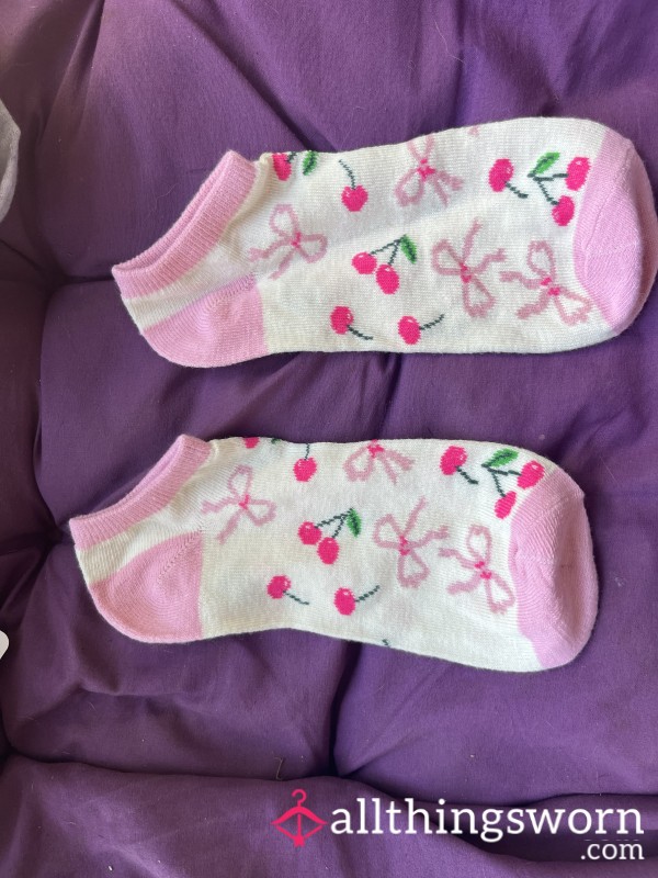 White Cherry Socks