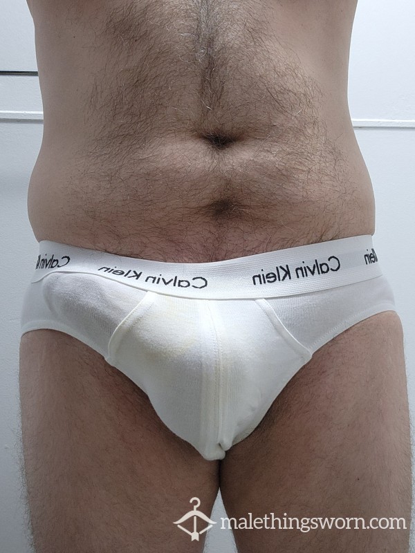 White CK Briefs Size Medium