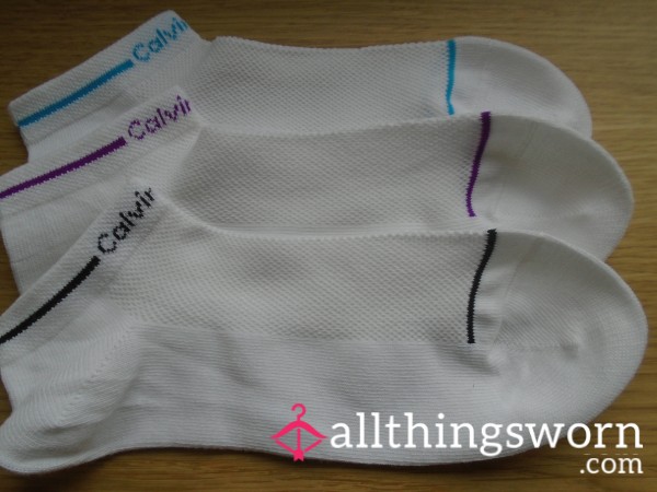 White CK Socks-Choose A Pair For Me To Wear😏