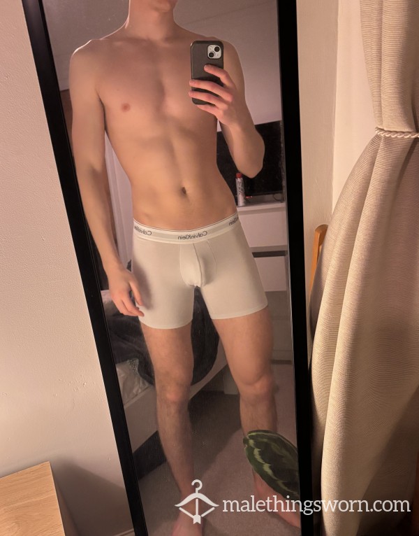 White CK Well Worn Boxers
