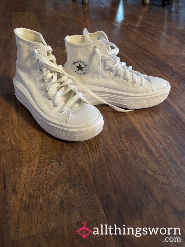 White Converse High Tops