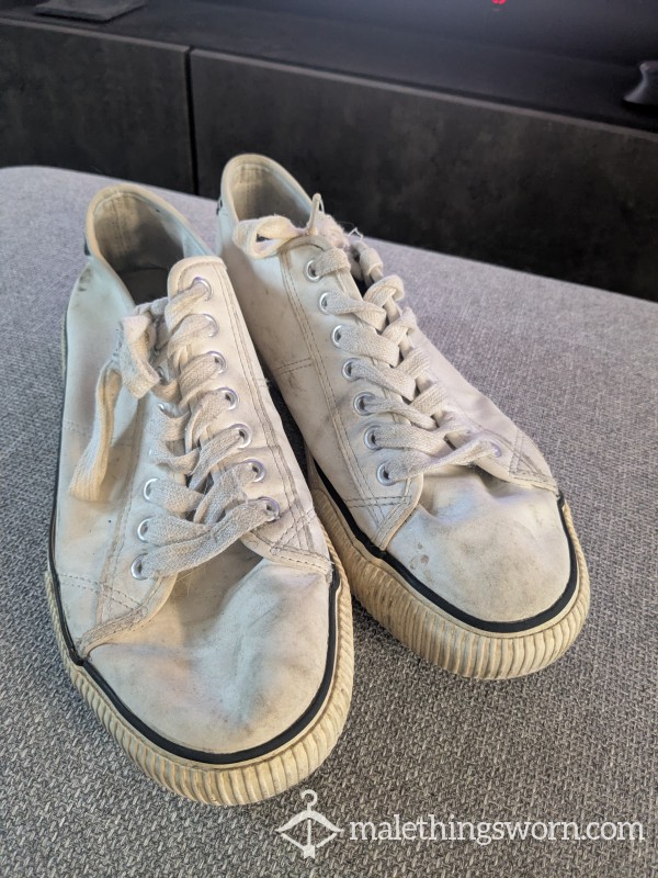 White Converse Style Shoes