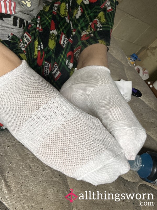 White Cotton Ankle Socks