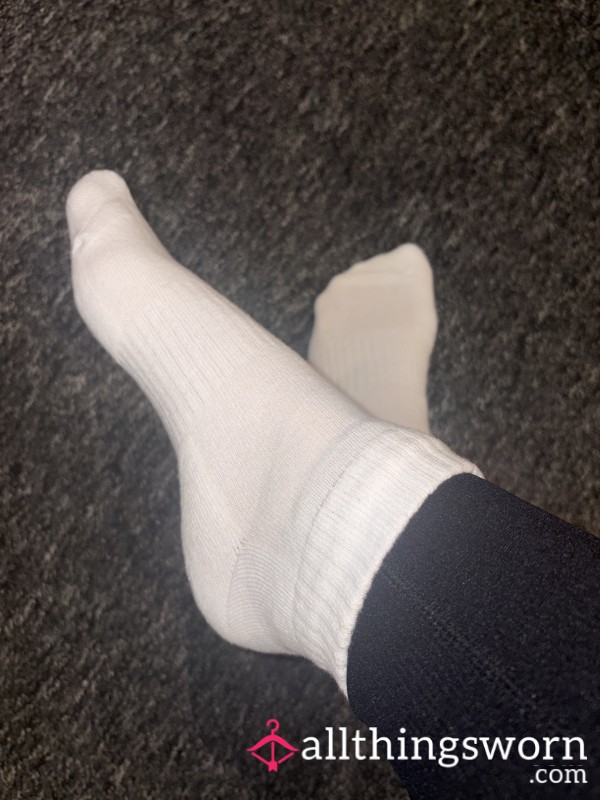 White Cotton Ankle Socks (3day Wear)