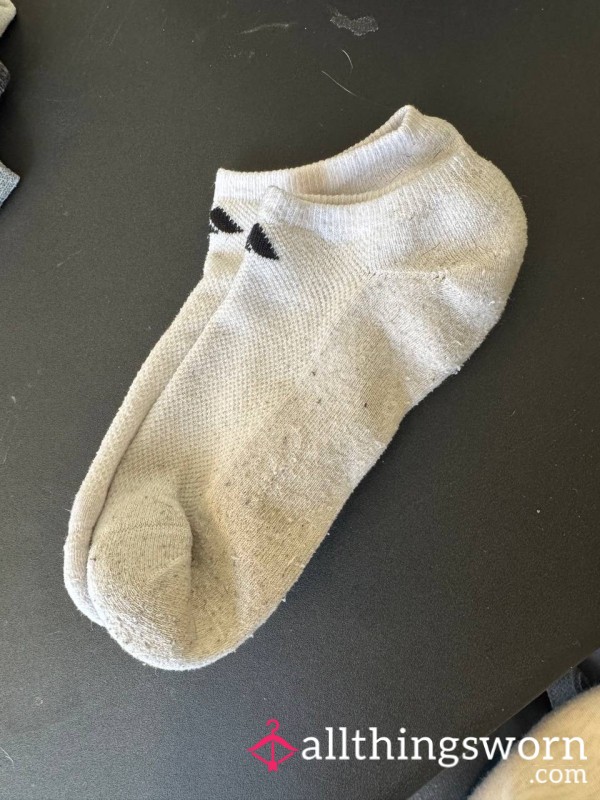 White Adidas Ankle Socks