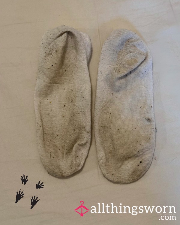 White Cotton Blend Ankle Socks, 2 Days Continual Wear