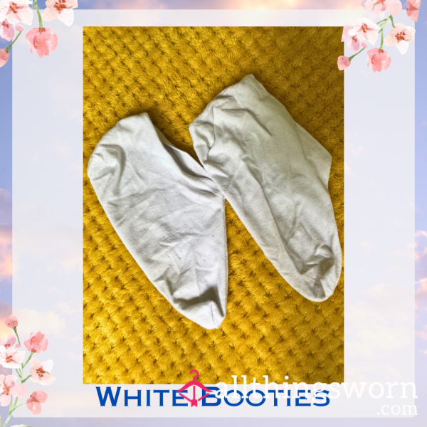 White Cotton Booties ⚪️ 2 Day Wear + 1 Workout Included - £15 😈 Longer Wears And International Shipping Available 🌍