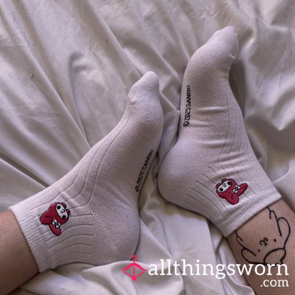 White Cotton Cute Cartoon Socks💕