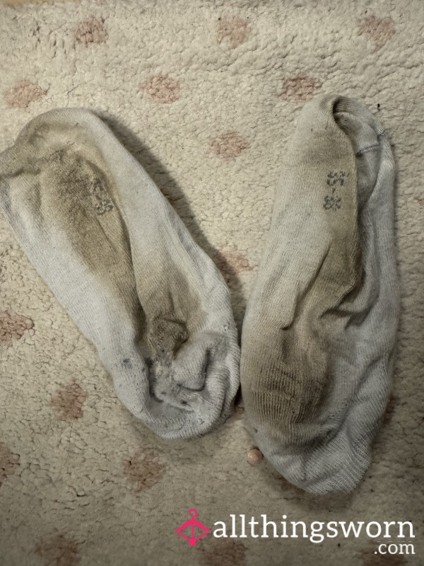 White Cotton Dirty Socks🤍