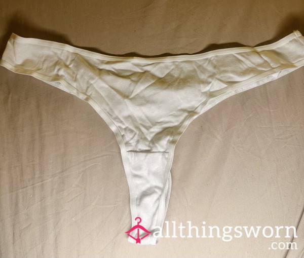 White Cotton Everyday Thong 12 🤍