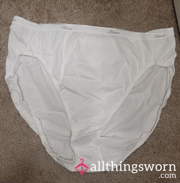 White Cotton Full Back Panties