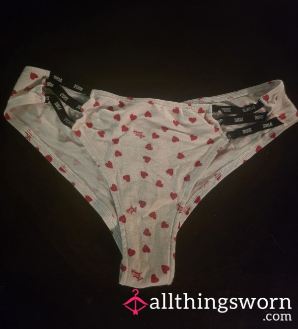 White Cotton Heart Cheekies From PINK