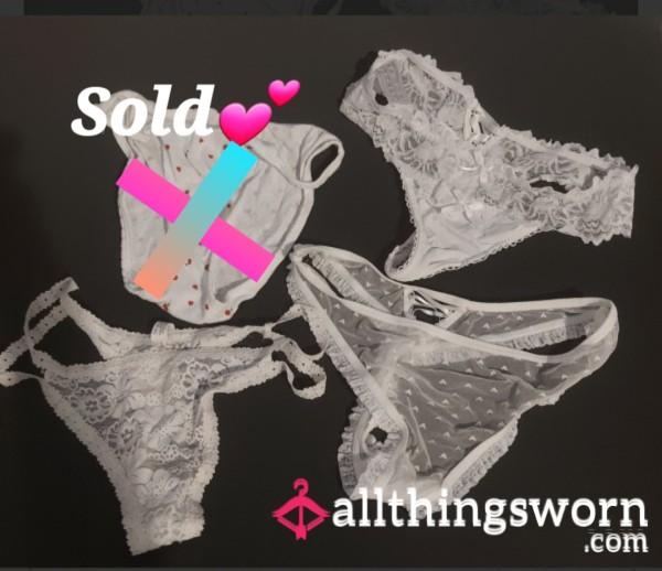 White Cotton & Lace Panties💋