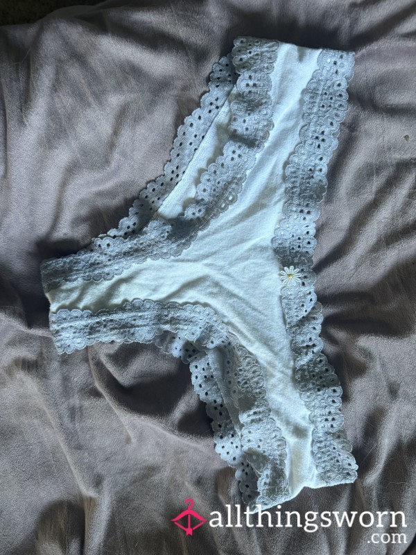 White Cotton Lace Panties | Worn Just For You