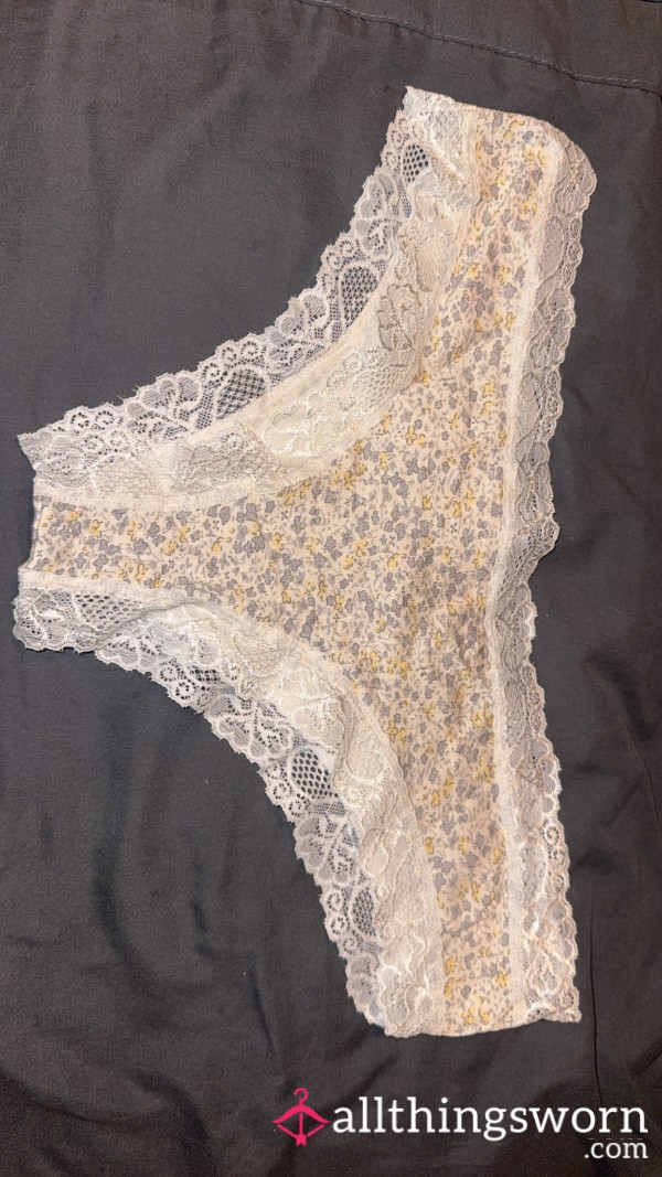 White Cotton Lace Trim Bikini