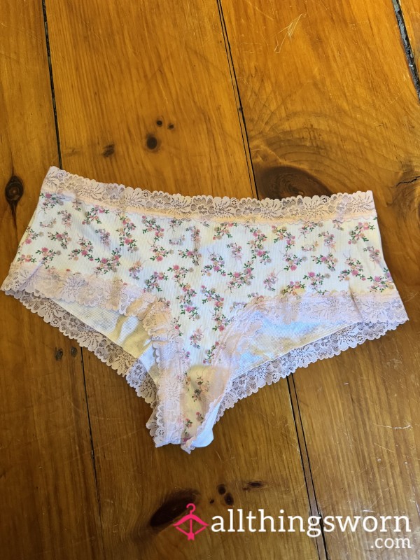 White Cotton & Lace VS Cheekies, XXL