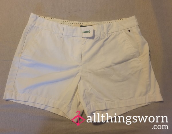 White Cotton Shorts - Tommy Hilfiger - Size 10