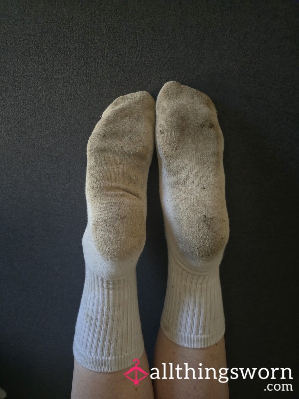 My Used White Cotton Socks