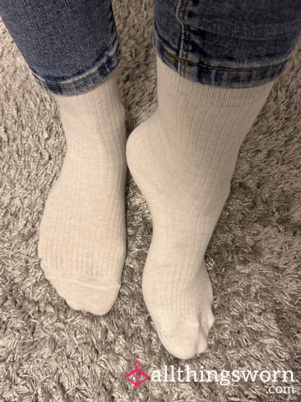 White Cotton Socks 48hrs Wear