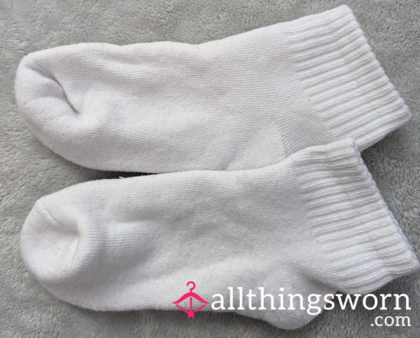 White Cotton Socks. I'll Make Them As Dirty As You Want 🖤