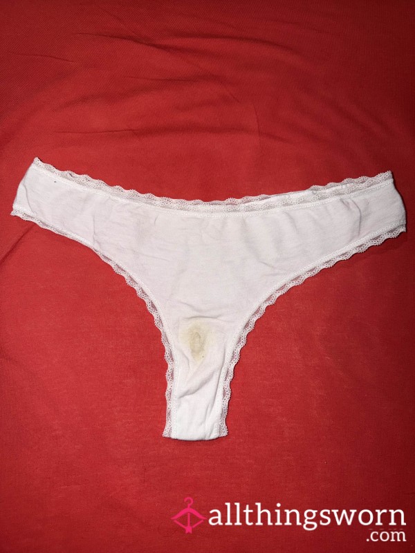 🤍 White Cotton Thong 🤍