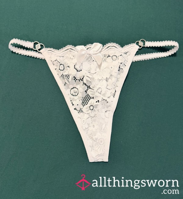 White Cotton Thong 24hr Wear
