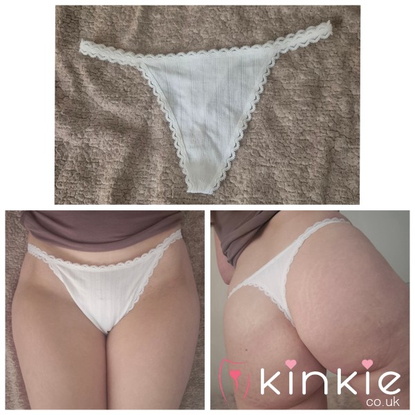 White Cotton Thong