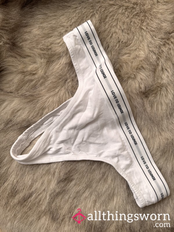 White Cotton Thong - Ready To Be Worn